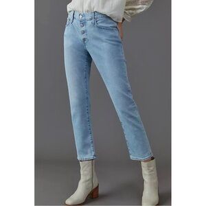 Anthropologie AG Nolan Ankle Button Up Relaxed Slim Ankle Jeans